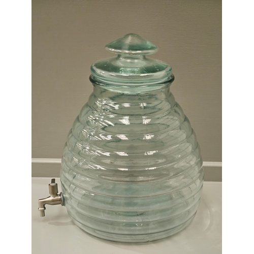 73 - Glass Beehive Beveridge Jar In Original Box H38cm