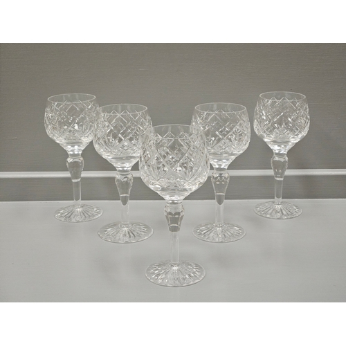 74 - 5 Cut Glass Wine Glasses