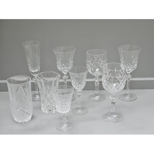 81 - A Large Quantity Of Cut Glass Wine Glasses Etc