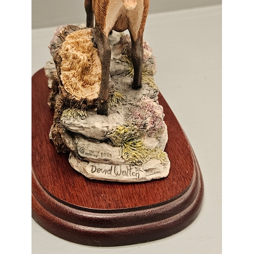 123 - Border Fine Arts 'Red Stag' 151 By David Walton On Wood Base