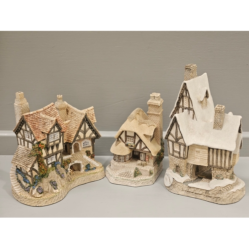 168 - 3 David Winter Cottage Figures & 1 Lilliput Lane Cottage Figure