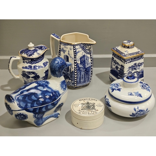 222 - Box Including Blue & White Rington's Teaware Etc