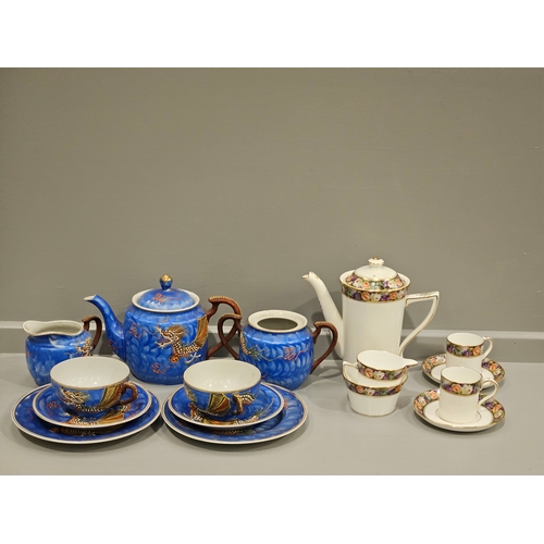 224 - Part Oriental Blue Tea Service & Part Radfords Coffee Set