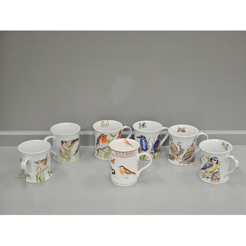 237 - 4 Border Fine Arts Mugs & 7 The Leonardo Collection Bird Mugs Etc