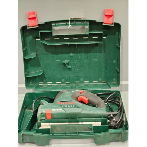 248 - Bosch Electric Multi Saw & Blades In Case