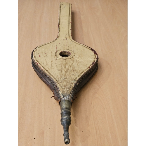 279 - Wooden Painted Brass Bellows H100cm