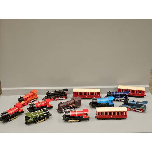 284 - Box Including Toy Trains, Carriages, Toy Figures Etc