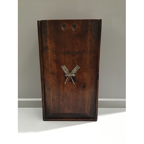 286 - Victorian Oak Masonic Box D11 x H40 x W23