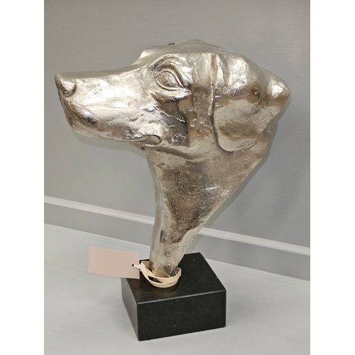 339 - Dog Head Statue H35cm