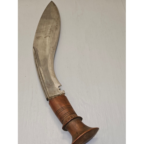 355 - A Kukri Style Knife In Sheath