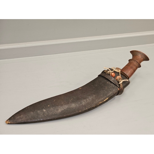 355 - A Kukri Style Knife In Sheath