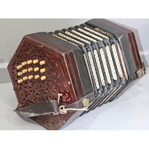 358 - Lachenal & Co Concertina In Original Mahogany Box