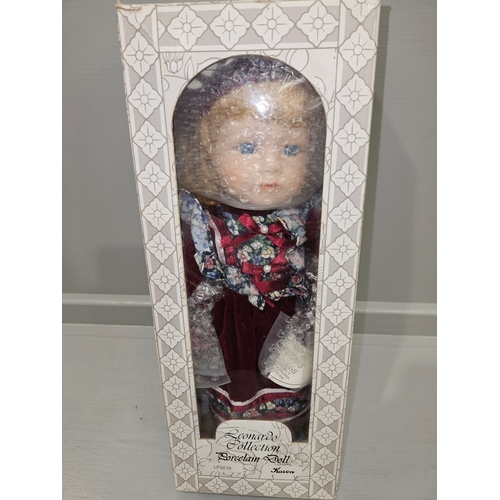 359 - Caithness Crystal Moonflower Paperweight & Leonardo Collection Porcelain Doll