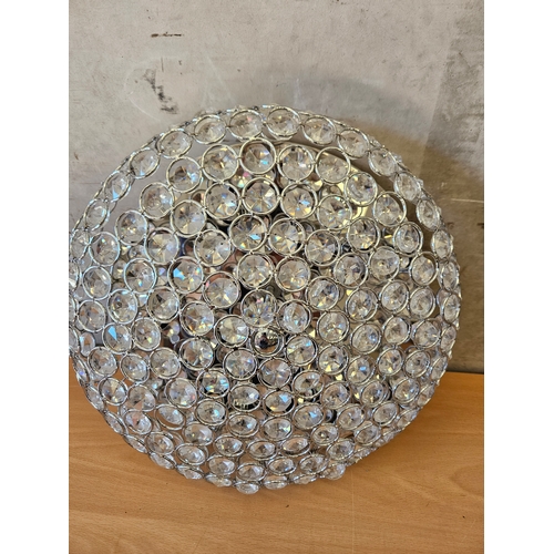 374 - 4 Crystal Plated Ceiling Lights