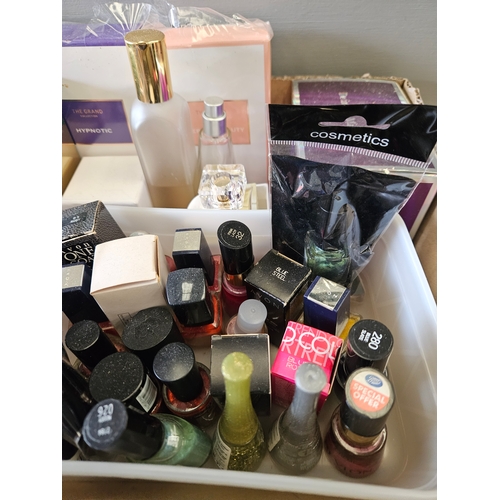 404 - Box Including Nail Varnish, Perfume, Bangles Etc