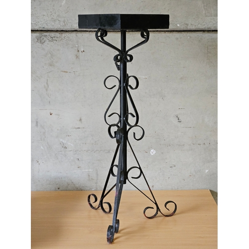 408 - Wrought Iron Plant Stand H83cm