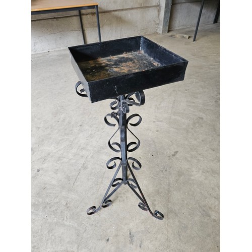 408 - Wrought Iron Plant Stand H83cm