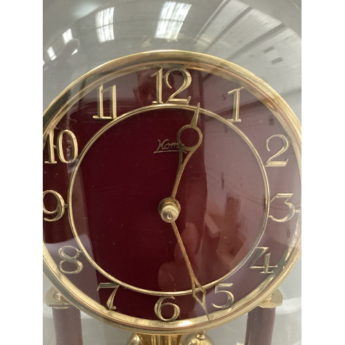 436 - Glass Domed Mantel Clock