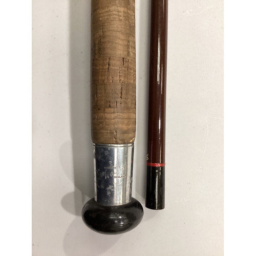 442 - Hardys 10ft Fibre Glass Fishing Rod With Cloth Sleeve