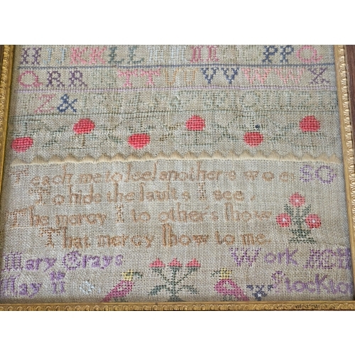 458 - Victorian Sampler W32cm H32cm