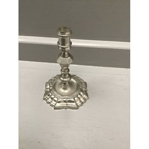 472 - Plated Trays, Pewter Candlestick Holder Etc