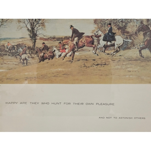 541 - Snaffles Signed Print - 'Happy Are They Who Hunt For Their Own Pleasure And Not To Astonish Others' ... 