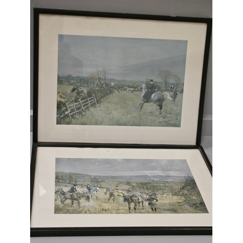 543 - Set Of 9 Signed Hunting Prints - Lionel Edwards 26cm x 34cm