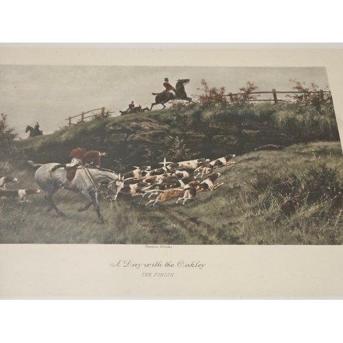 545 - Hunting Print  'A Day With The Oakley' 36cm x 44cm