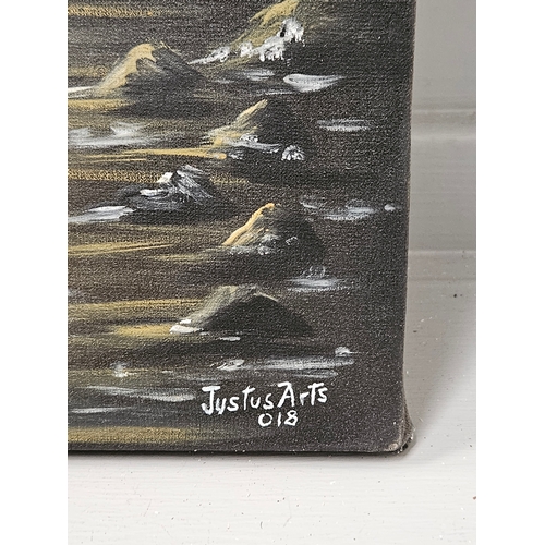 561 - Signed Original Oil On Canvas By Justus Arts 018 (40cm x 50cm) - Bird Scene