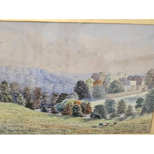 567 - Framed Watercolour - Haughton Castle By W Smith (60cm x 44cm)