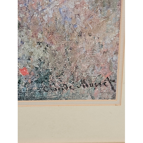 578 - Signed Wildflower Scene Print By Claudia Monet 69cm x 77cm