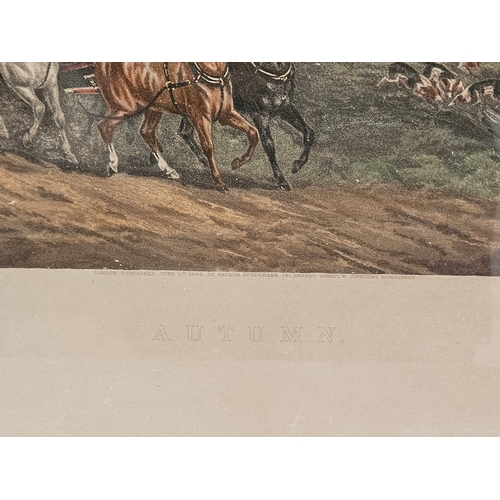 581 - A Pair Of Hunting Prints 'Autumn & Spring' 47cm x 90cm