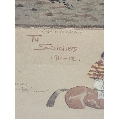 613 - Snaffles Signed Print 'The Soldiers 1911-12' Limited Edition 109/850 (70cm x 59cm)