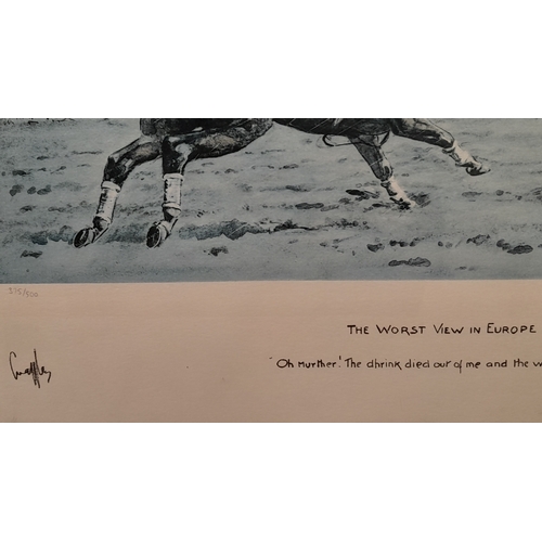 614 - 2 Snaffles Signed 'The Finest View In Europe' & 'The Worst View In Europe' Limited Edition 375/500 (... 