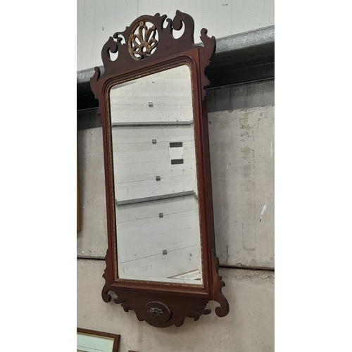 616 - Victorian Mahogany Ornate Mirror 58cm x 106cm