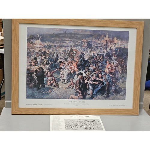 627 - A Signed Print Blaydon Races - A Study From Life 1903 & Oil On Board - Still Life