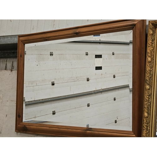 629 - Pine Wall Mirror 87cm x 60cm