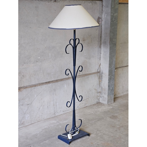 636 - Wrought Iron Style Standard Lamp H138cm