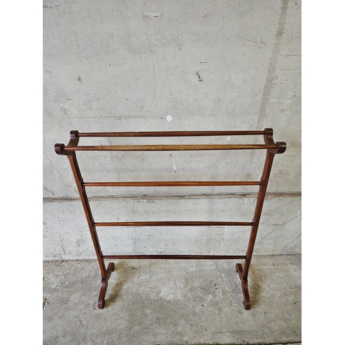 653 - Victorian Mahogany Towel Rail H90cm