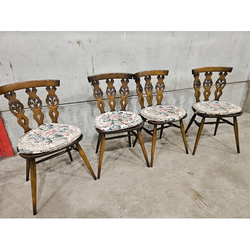 664 - Oak Table H72cm L163cm W108cm & 6 Chairs