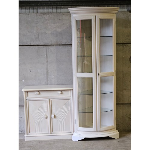 665 - Reproduction Sideboard H83cm W147cm D44cm, Cupboard, Glazed Corner Cabinet H200cm