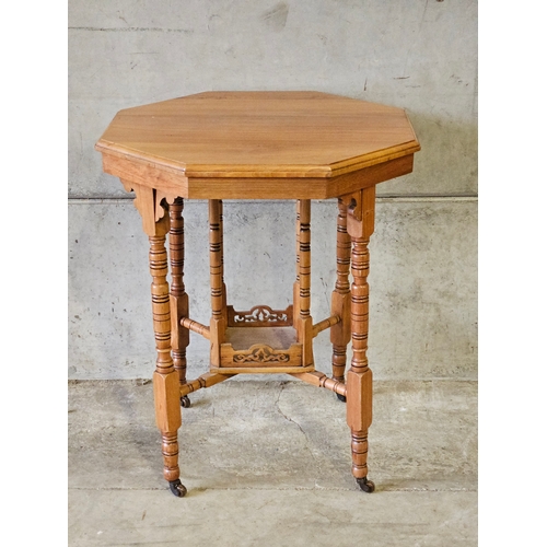 672 - Mahogany Octagonal Occasional Table H73cm