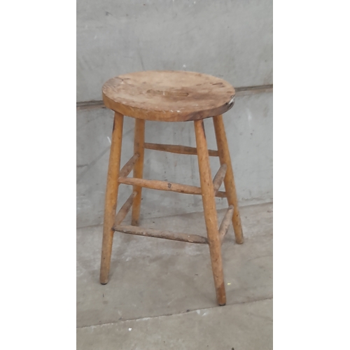 675 - Pine Kitchen Stool H61cm