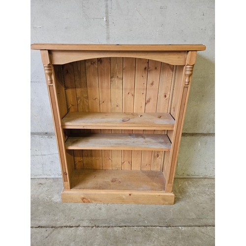 679 - Pine Bookshelf H117cm W92cm D28cm