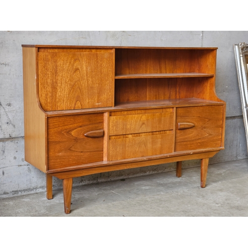 709 - Vintage Teak Style Sideboard H122cm W167cm D44cm