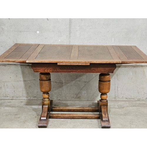 717 - Oak Draw Leaf Table H70cm W154cm D90cm