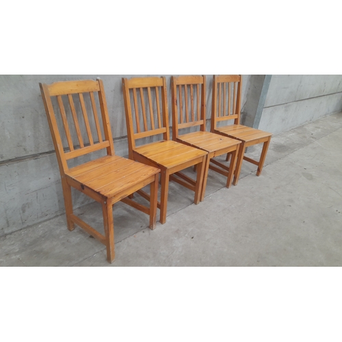 727 - 4 Pine Kitchen Chairs