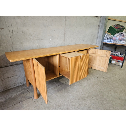 764 - 8 Pc Ercol Dining Room Suite (Sideboard H74cm W195cm D54cm)