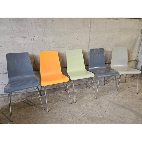 769 - 10 Wooden Chrome Occasional Chairs