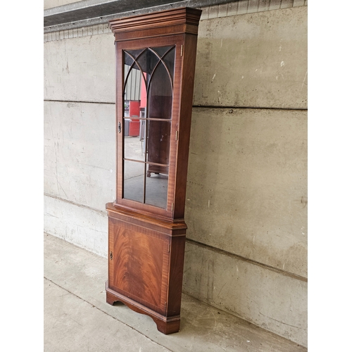 773 - Mahogany Corner Cabinet